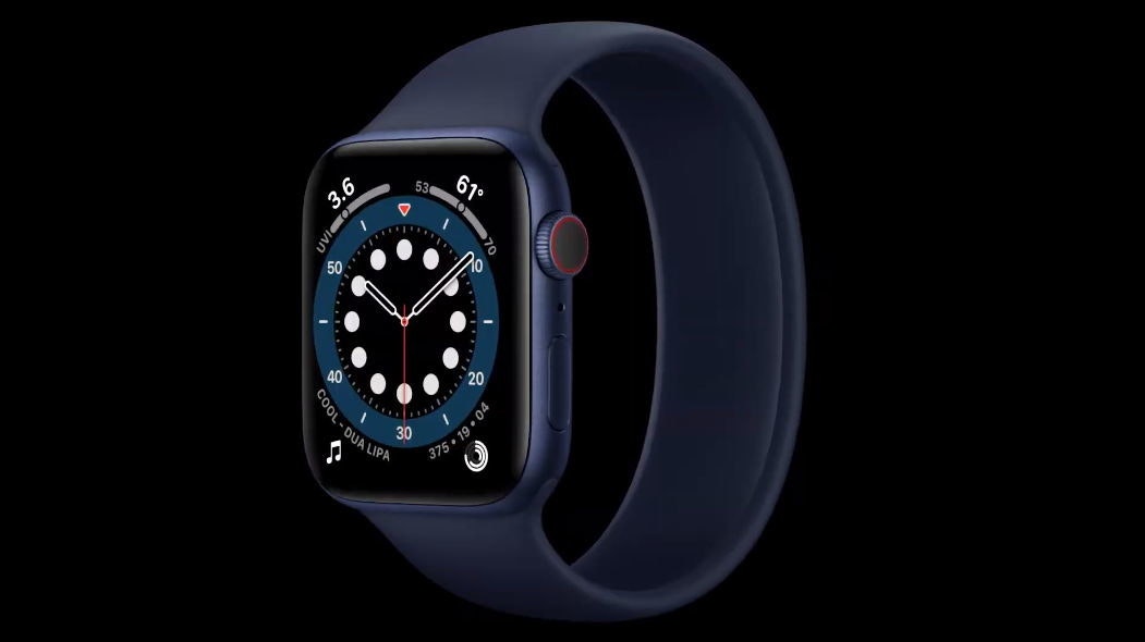 照片中提到了61°、3.6、30，包含了看、看、蘋果、蘋果手錶系列5、錶帶