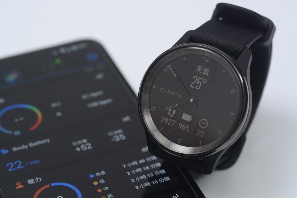 照片中提到了To Body Battery、22/100、2 壓力,跟加爾明有關,包含了garmin fenix 7 開箱、Garmin 本能交叉太陽能、Garmin fēnix 7 太陽能、Garmin epix(第 2 代)