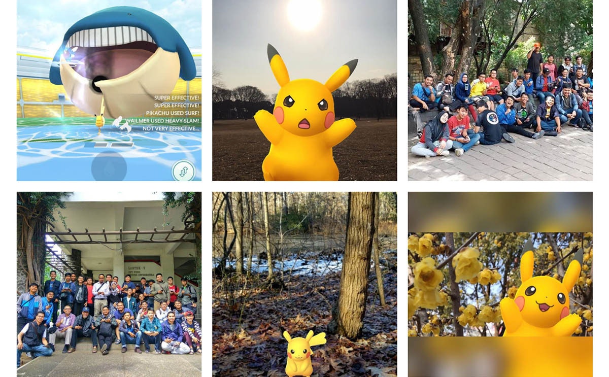 ▲在Pokémon GO社群日有張貼許多玩家1月23日的活動照,當天主推皮卡丘,吸引不少玩家共襄盛舉。