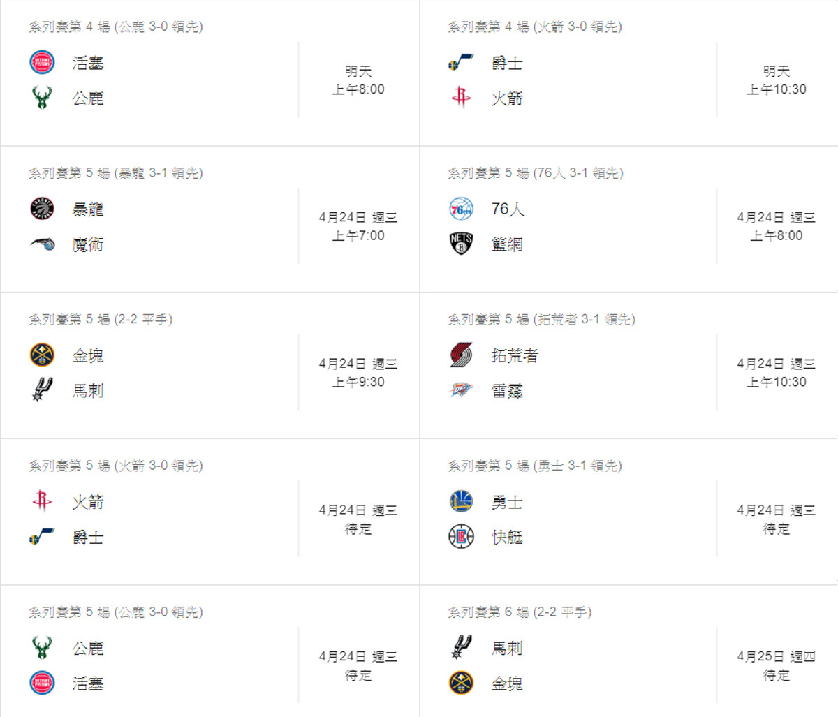 2019 NBA直播季後賽免費線上看：23日活塞 vs. 公鹿 / 爵士 vs. 火箭 (142946) - 癮科技 Cool3c