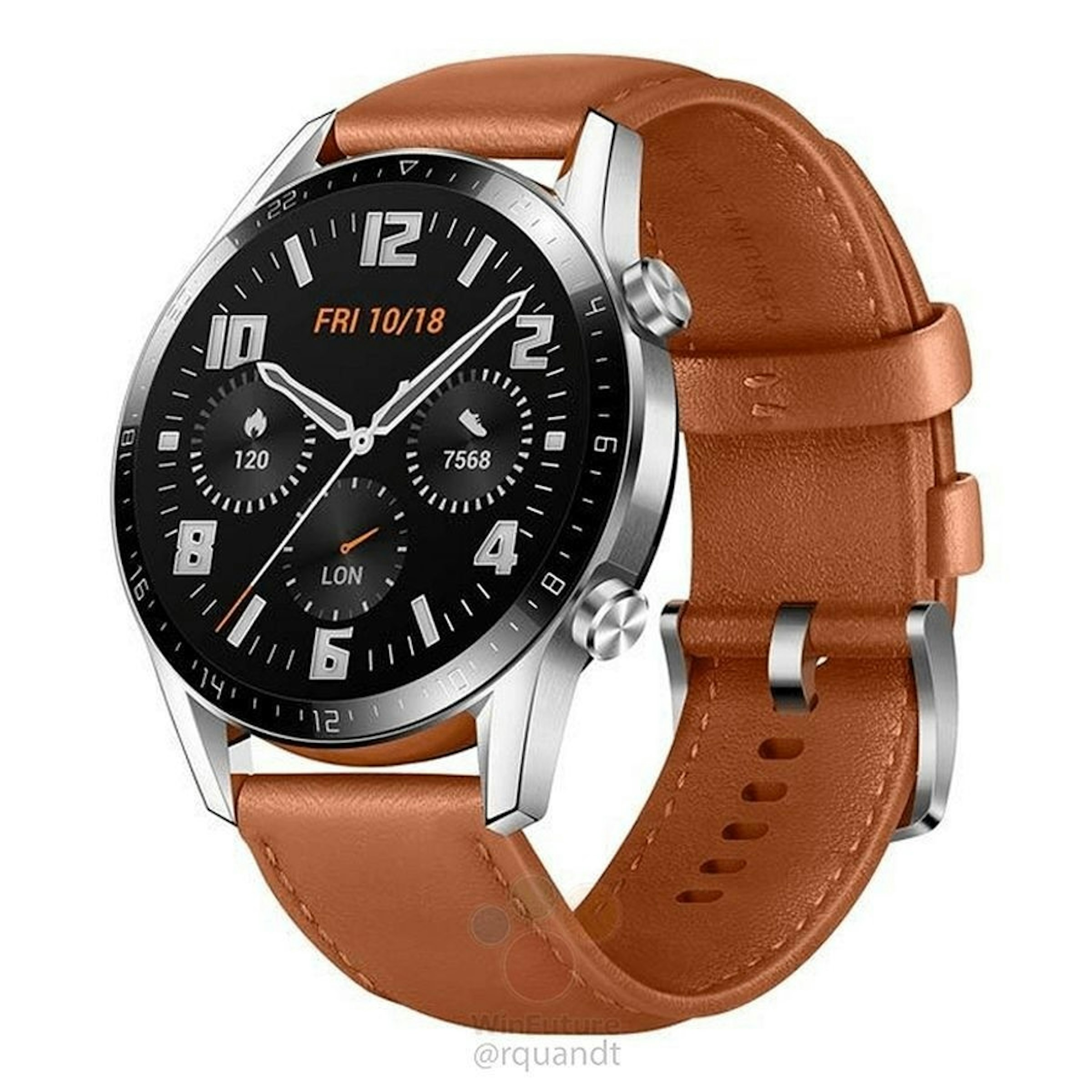 Huawei Watch GT, Smartwatch, Huawei, , Watch, Wear OS, , Huawei Mate 20, Huawei, Android, Huawei Watch GT, Watch, Analog watch, Watch accessory, Strap, Fashion accessory, Brown, Orange, Jewellery, Brand, Material property