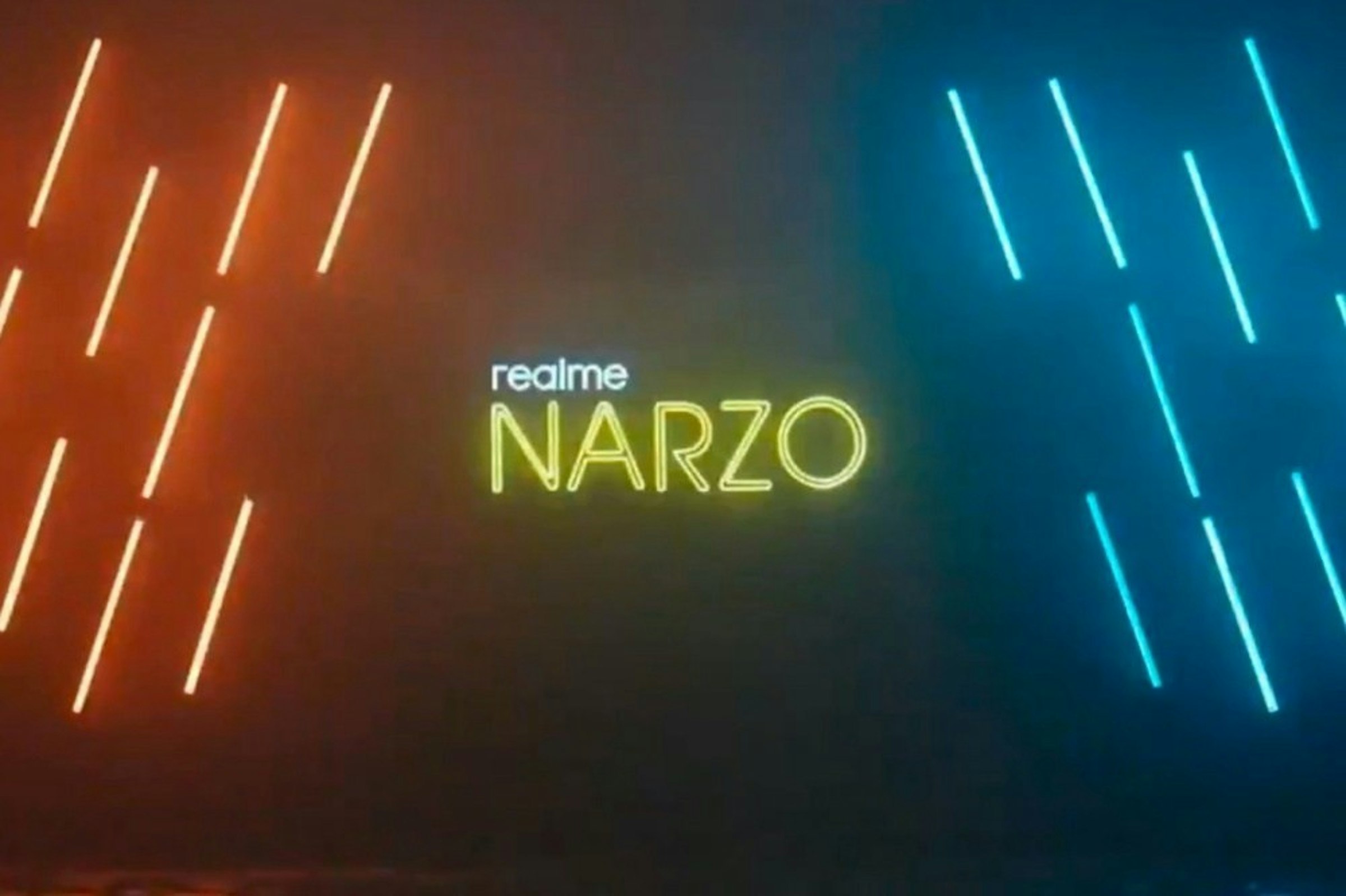 照片中提到了realme、NARZO，包含了霓虹燈、霓虹燈、小米Pocophone F1、Realme、納爾佐