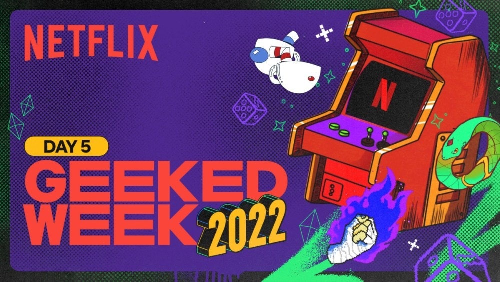照片中提到了NETFLIX、DAY 5、GEEKED,跟網飛有關,包含了網飛設計、流媒體、陌生事物、娛樂
