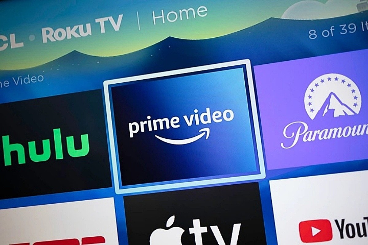照片中提到了CL ROKU TV Home、ne Video、hulu,跟葫蘆、的YouTube有關,包含了主要視頻、亞馬遜網、亞馬遜Prime視頻、流媒體