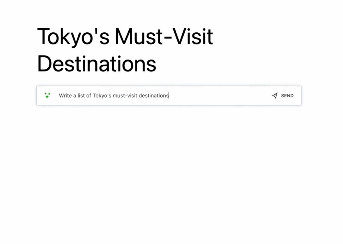 照片中提到了Tokyo's Must-Visit、Destinations、Write a list of Tokyo's must-visit destinations，包含了聖奧古斯丁護理學院、產品、產品設計、文本、聖奧古斯丁護理學院