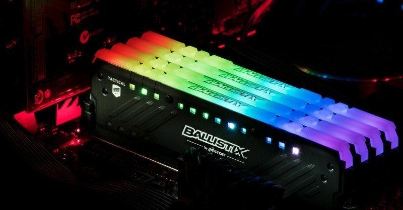 DDR4 SDRAM, , RAM, Computer data storage, , Micron Technology, , DIMM, , Solid-state drive, ballistix tactical tracer ddr4 rgb, technology, light, sound, electronic instrument, display device, lighting, deejay, electronics, gadget, darkness