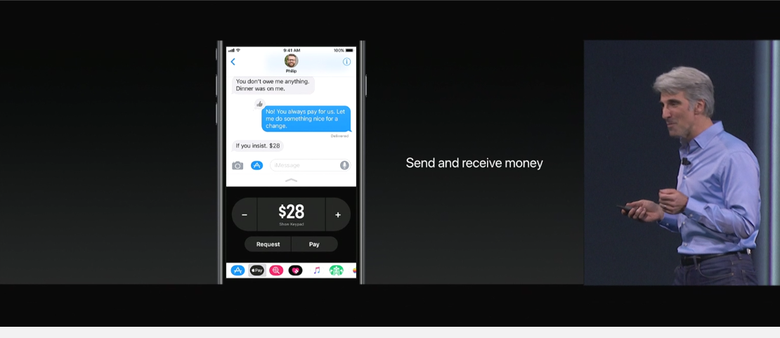 是WWDC 2017 ： iPhone 將成路邊攤結帳神器？ Apple Pay 將開放個人支付功能 Apple Cash這篇文章的首圖