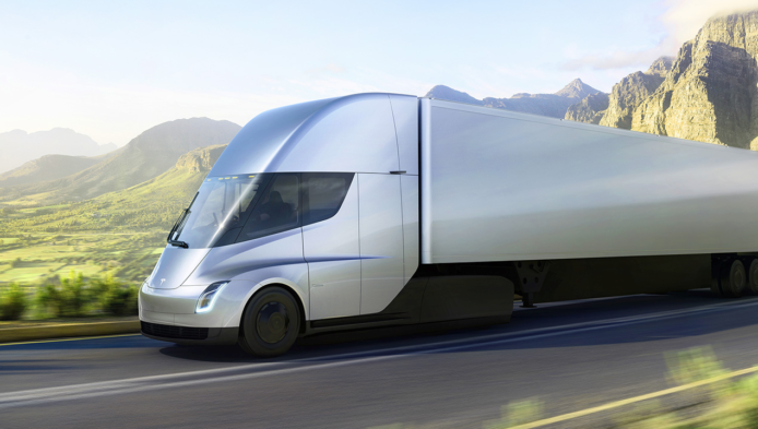 是俥科技：Tesla Semi電動貨車發表 續航力800公里的未來感貨車這篇文章的首圖