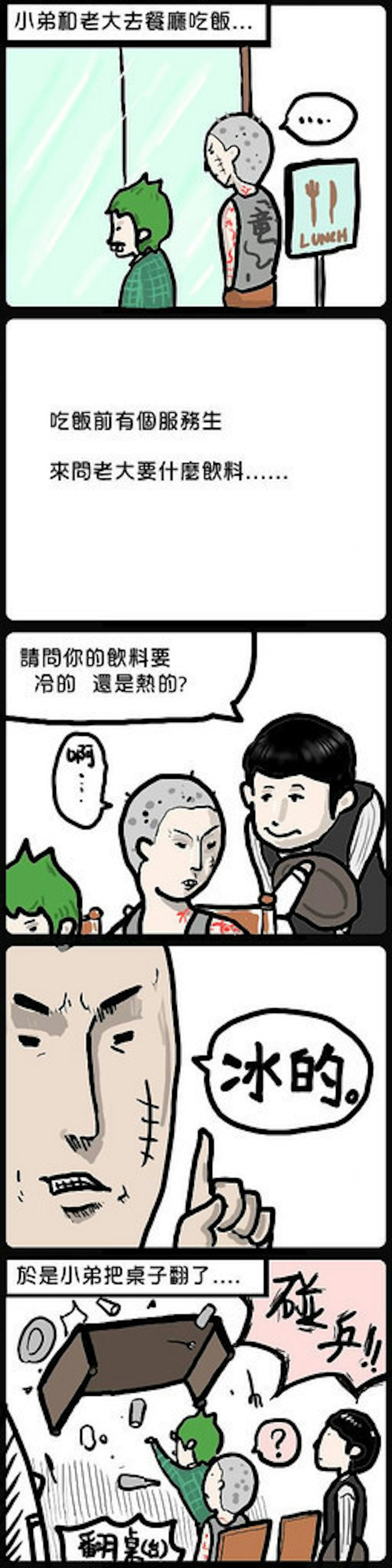 是冰的，翻桌.....????這篇文章的首圖