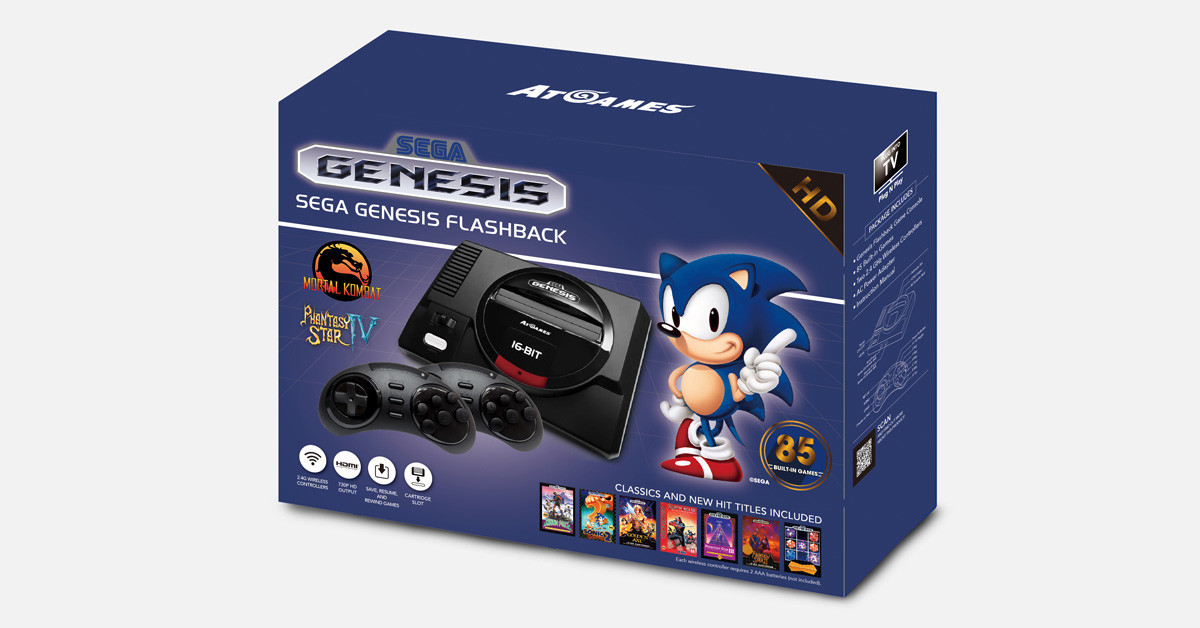 可插卡與HDMI輸出內建85款經典Sega遊戲的主機Sega Genesis Flashback