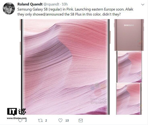 是Samsung Galaxy S8新款玫瑰粉配色 妹子超想要這篇文章的首圖