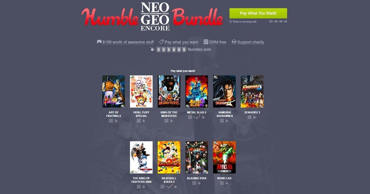 是SNK的粉絲看過來！Humble Bundle又開始進行Neo Geo的遊戲特賣囉！這篇文章的首圖