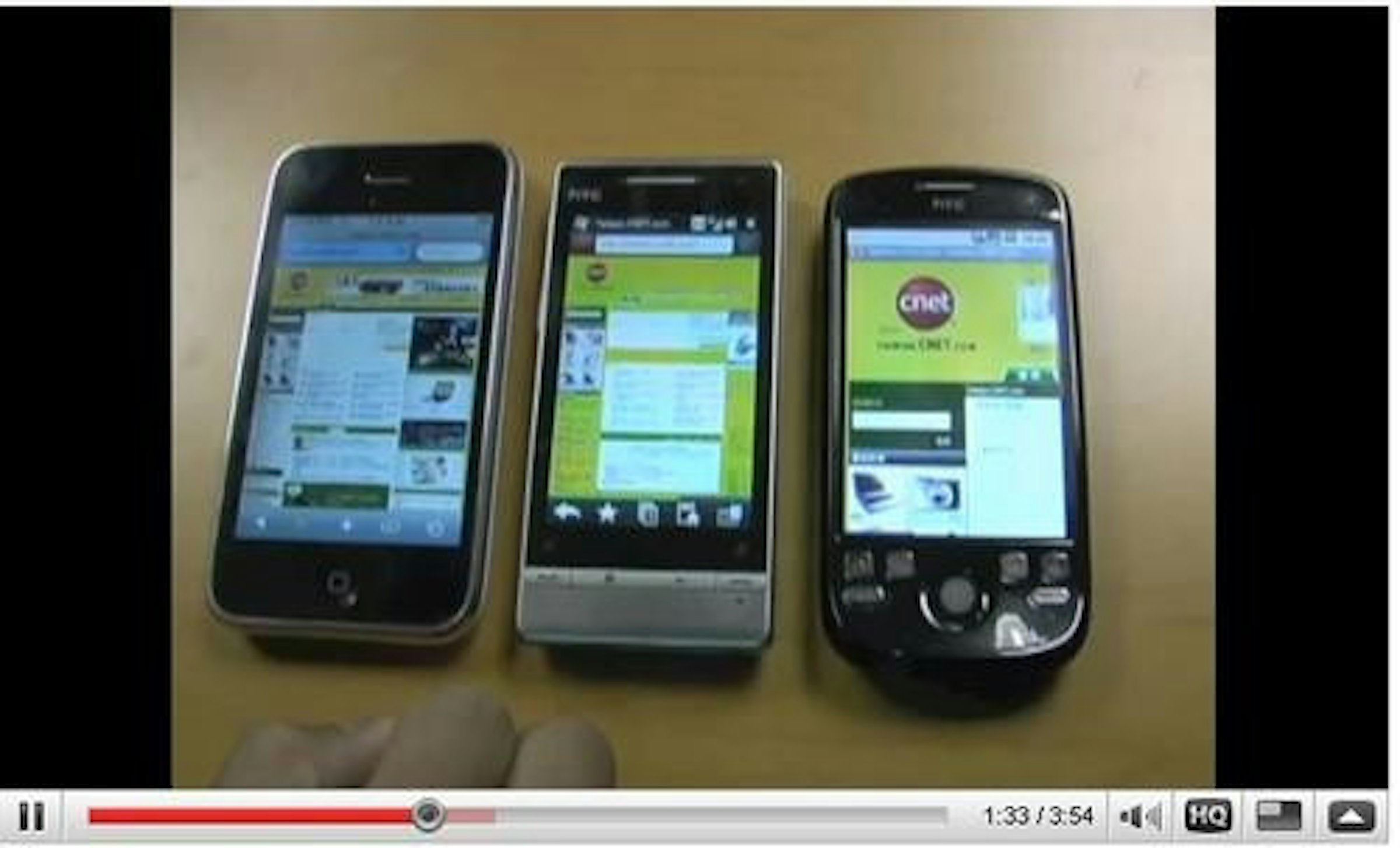 是影片： Magic vs iPhone 3g vs HTC Touch Diamond2 3G 速度大車拼這篇文章的首圖
