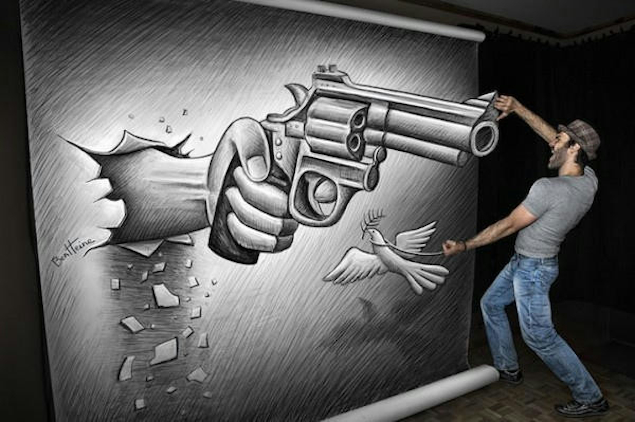 是大型３Ｄ繪畫，讓你虛虛實實分不清楚這篇文章的首圖