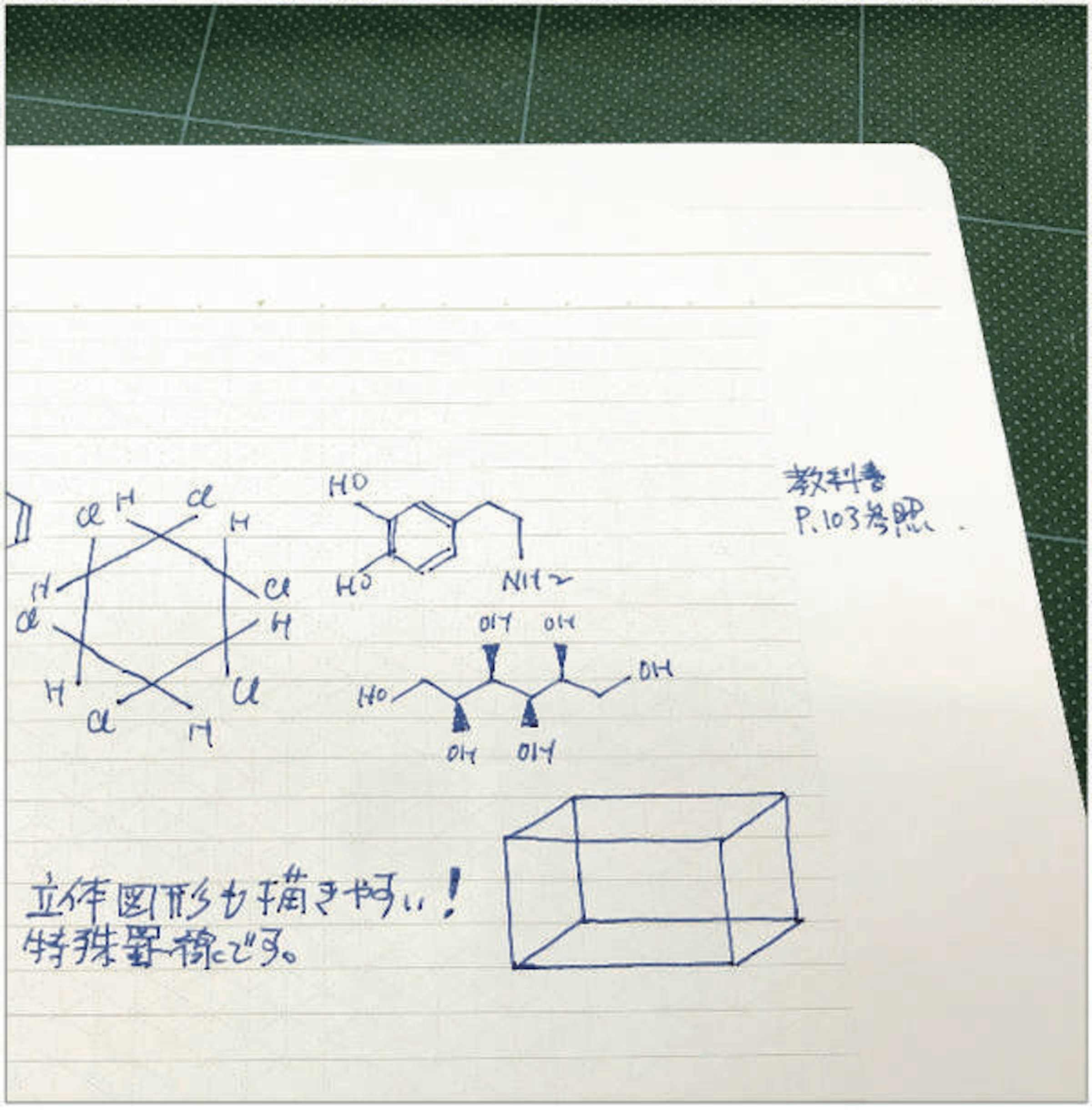 是可以手繪出漂亮苯環化學式的專用筆記本內頁這篇文章的第3圖