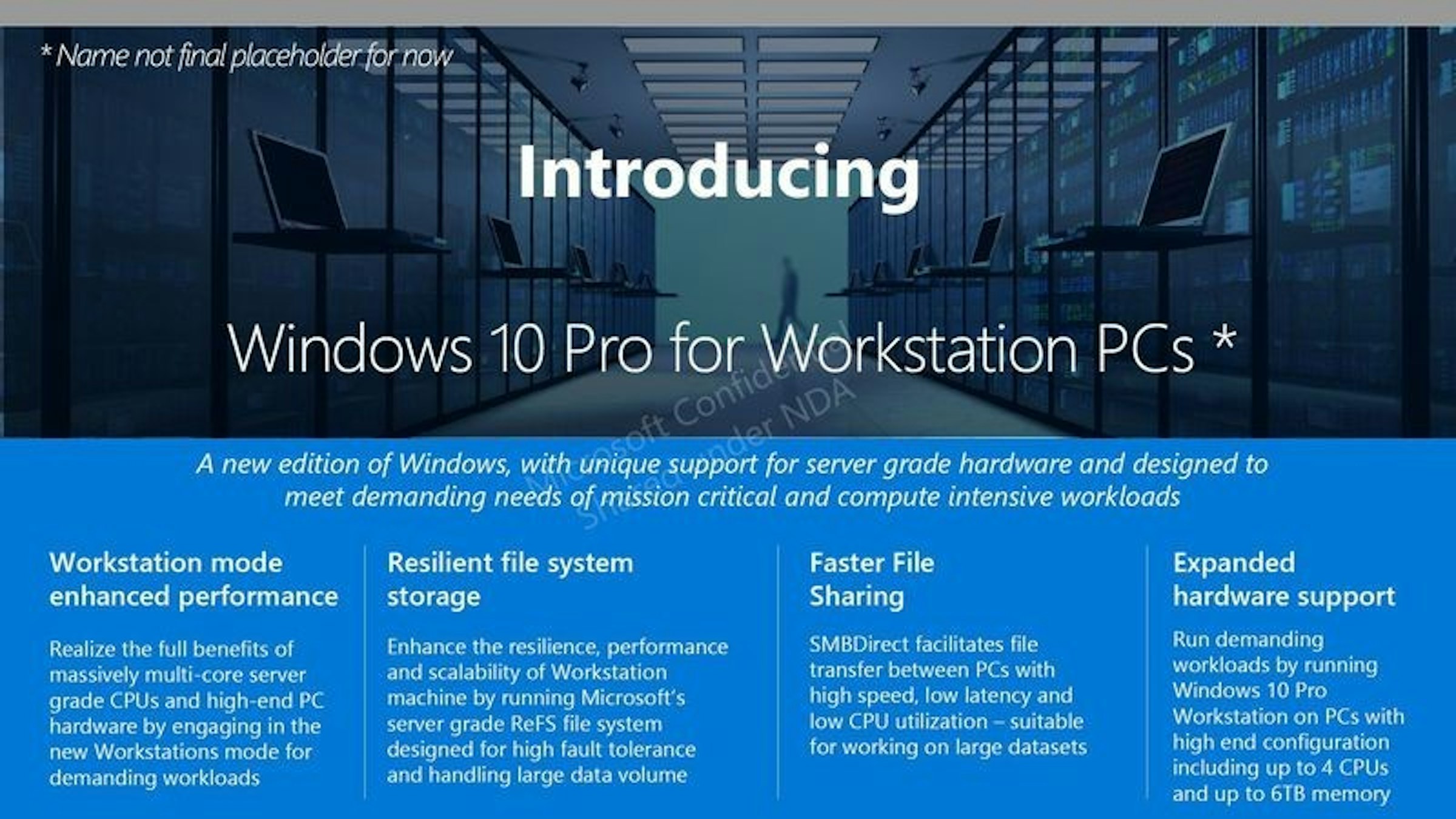 是傳微軟將推 Windows 10 Pro for Workstation ，可支援 4 處理器與 6TB RAM這篇文章的首圖